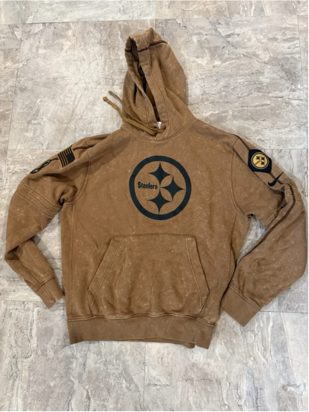 Nike Sweatshirt Size S Pittsburgh Steelers Salute to Service Brown Hoodie 2023